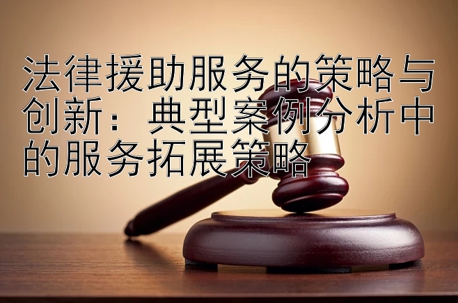 法律援助服务的策略与创新：典型案例分析中的服务拓展策略