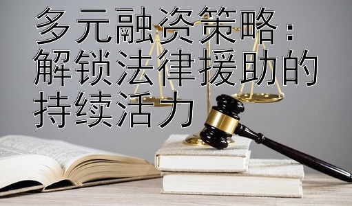 多元融资策略：解锁法律援助的持续活力