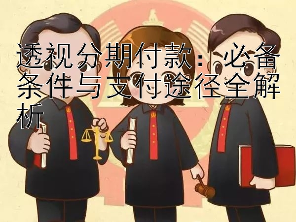 透视分期付款：必备条件与支付途径全解析