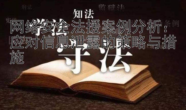 网络安全法援案例分析：应对信息泄露的策略与措施