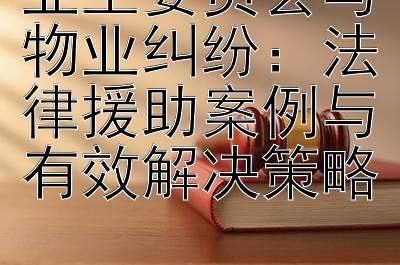 业主委员会与物业纠纷： 大发带人回血是真的吗  法律援助案例与有效解决策略