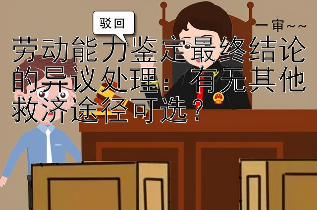 劳动能力鉴定最终结论的异议处理：有无其他救济途径可选？